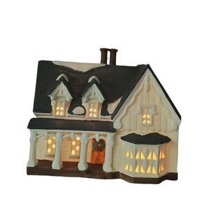 Vintage 1995 Dickens Illuminated Christmas Village O'Well‎ Novelty House SN